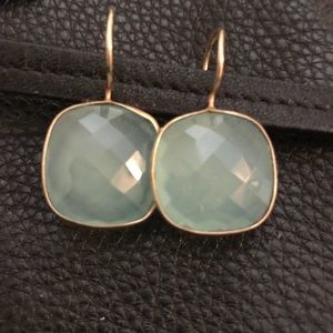 Aqua stone earrings